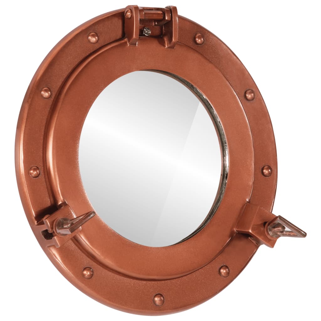Porthole Mirror Wall Hanging Ø50 Cm Aluminium And Glass